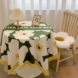 Table Cloth Recreational Balcony Small Round Tablecloth Light Luxurious High-quality Waterproof Oil Resistant Tea Fabric