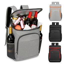 30L cooler backpack leak proof insulated lunch bag picnic food insulated cooler bag outdoor picnic 240208