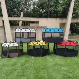 Dog Car Seat Covers Pet Tent Octagonal Cage Folding Portable Fence For Small Medium Cat Oxford Scratch Resistant Sleeping Supplies