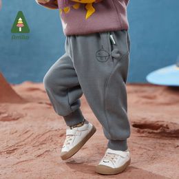 Amila Baby Pants Winter Girls Children Cute Pattern Sports Casual Pant Babies Boys Elastic Waist Warm Trouser Multi-color Option 240131