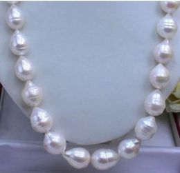pearl Jewellery 20quotINCH HUGE 1315MM REAL SOUTH SEA WHITE PEARL NECKLACE 14K1329602