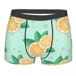 Underpants Sexy Boxer Comfortable Homme Orange Slice And Mint Shorts Men Underwear Male Panties