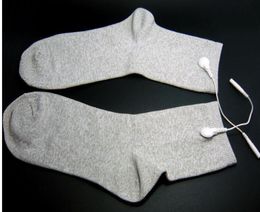 Long size Conductive Silver Fibre Electrode Sockss Massage TENS Socks Use for TENSEMS Machines with cable3944379