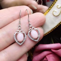 Stud Earrings Design Pink Opal Natural And Real Earring 925 Sterling Silver Fine Jewellery OpalEarring