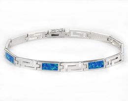 SZ0003 Simple Blue Opal Bracelets For Men Women Elegant EU Style Classic Pattern Chain Bracelet For Party Gift 2103103873132
