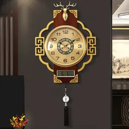Wall Clocks Vintage Luxury Clock Wooden Digital Design Fashion Modern Nordic Decoracion Salon Casa Home Decorating Items