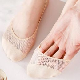 Women Socks Fashion Short Mesh Solid Color Breathable Comfortable Lace Sock Slippers Half Palm Boat Sling