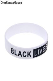 100PCS Black and White Classic Decoration Logo Black Lives Matter Silicone Rubber Wristband for Promotion Gift3753168