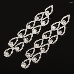 Dangle Earrings Wedding Bridal Clear Crystal Rhinestone Chandelier JE53