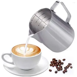 Water Bottles Milk Frother Cup Stainless Steel Frothing Pitcher Coffee Polished Surface Corrosion Resistant For Baristas