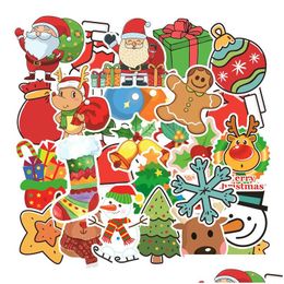 Car Stickers 100 Pcs Cute Christmas And Decals For Motorcycle Water Bottle Laptop Suitcase Pack Drop Delivery Mobiles Motorcycles Ex Dhl3H