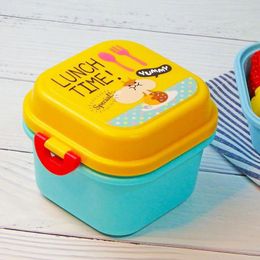 Dinnerware Sets Cute Animal Children's Snack Box Bento Double Lunch