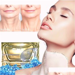 Other Health Beauty Items Collagen Crystal Neck Mask Women Whitening Anti-Aging Masks Whey Protein Moisturizing Personal Skin Care Dhrt2