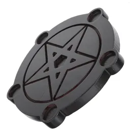 Candle Holders Pentagram Tealight Holder Altar Plate Rustic Wedding Decorations Decorative Container