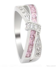 H Victoria Wieck New Women Fashion Jewellery 10kt White Gold Filled Multi Gemstones Princess Cut Cz Diamond Wedding Girls Belt Ring9558414