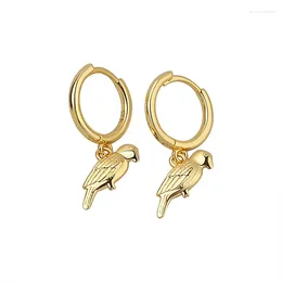 Hoop Earrings 925 Sterling Silver For Women Girls Birds Shape Tassel Jewellery Simple Gold Plated Exquisite Party Accessories Gift