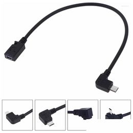 Computer Cables Connectors S Micro Usb 2.0 5Pin Male To Mini Female Extension Connector Long Plug 90 Degree Down Up Right Left Angled Ot7Ze