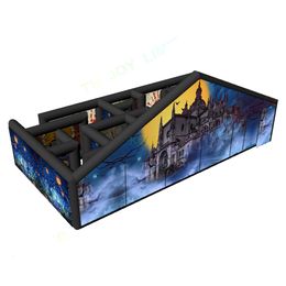 wholesale 8 x5m Free Delivery outdoor activities inflatable maze tag with skull scary printing Haunted House for sale