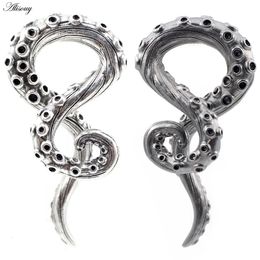 Alisouy 2PCS Copper Octopus Ear Weights Plugs Tunnels Spiral Taper Cartilage Earrings Gauges Expander Stretcher Piercing Jewelry 240130
