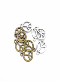 800pcs 1612mm Peace Charm Pendants For Jewellery Making Antique Silver Peace Symbol Pendants Charm Small Peace Sign3651449