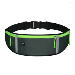 Waist Bags Unisex Reflective Pack With Headphone Port Mini Workout Bag Lightweight Waterproof For Hiking Fitness Cycling