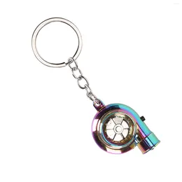 Keychains LED Metal Electric Turbo Keychain With Sound&Light LR041 35MAh Button Cell Battery Powered Electronic Car Pendant