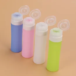 Storage Bottles 4pcs Silicone Travel Set 80ml Refillable Portable Empty Tube Bottle Containers With Locking Cap For Lotion