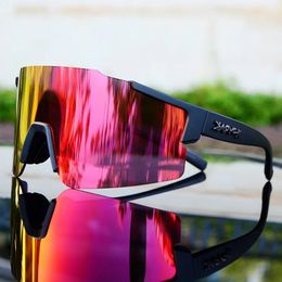2023 Men Women 3 Lens Outdoor UV400 Sport Cycling Glasses Running Riding Fishing Sunglasses Road Bike MTB Goggle Bicycle Eyewear 240131