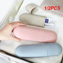 Bath Accessory Set 1/2PCS Portable Toothbrush Case Travel Camping Outdoor Storage Box Toothpaste Holder Cover Bathroom