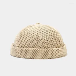 Berets Retro Cotton Hats Dome Brimless Cap Unisex Novelty Skullcap Trendy Colour Elastic Panels Fashion Accessories Creative Gifts