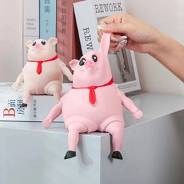 Funny Pig Decompression Squeeze Toy Slow Rebound TPR Piggy Doll Stress Relief Toys Kids Interesting Gifts For Toddlers 240129