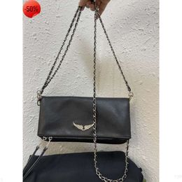 Zadig Voltaire Chains Bags Designer Woman Bag ZV Women Shoulder Vintage Rivet Handbag Crossbody Purse Genuine Leather Cross Body Chain Bolso muje