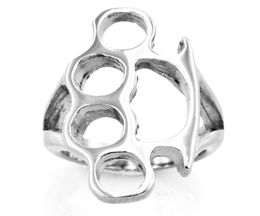 FANSSTEEL stainless steel vintage mens or wemens Jewellery HAND CUFFS OUTLAW BIKER RING TOOL RING FSR12W038126480