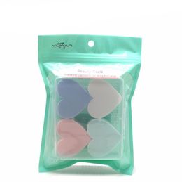 4pcsBag Cosmetic Puff Heartshaped Make Up Sponge Face Soft Makeup Foundation Contour Facial Sponges Puff1665305