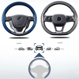 Steering Wheel Covers Carbon Fibre Pattern Cover All-season Universal Ultra-thin Anti Slip Summer D-type Car Card Handle