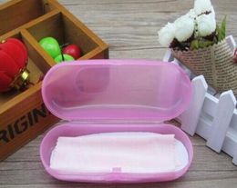 Bright Coloured Hard Plastic Eyeglasses Spectacle Case Colorful PP Eyewear Box 20pcslot2116618