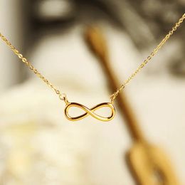 Bohemia Charm Infinity Pendants Choker 14k Gold Necklace Femme Couple Wedding Jewellery Collares Mujer Best Friend Gift