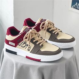 Mens Skateboarding Shoes Trendy Luxury Design Walking Outdoor Casual for Men Fashion Laceup Flat 240202