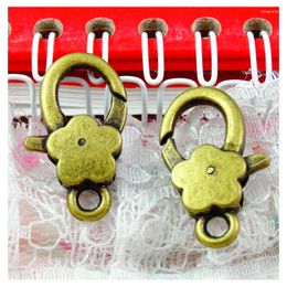 Keychains 20pcs 16 27MM Antique Bronze Plated Charms Lobster Clasp Zinc Alloy Key Chains DIY Accessories