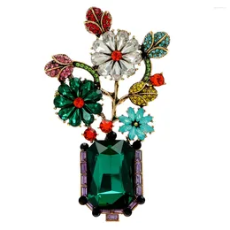 Brooches CINDY XIANG Rhinestone Beautiful Flower For Women Summer Fashion Wedding Pin 4 Colours Available