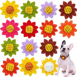 Dog Apparel Sunflowers Pet Bowtie Doggy Bowknot Grooming Colourful Slidable Collar For Small Cat Supplies Accessories