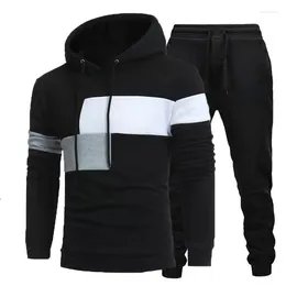 Men's Tracksuits 2024 Fashion Sports Wear Hooded Set Autumn/Winter Sweater And Pants Two Piece Casual Sport