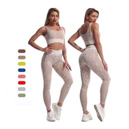 Lu Align Seamless Outfits Snake Sportswear Print 2 Pieces Set Women Sports Bra and Leggings Fitness Running Workout Clothes Gym Lemon LL Jogger Lu-08 2024