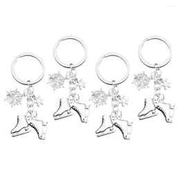 Keychains 4Pcs Roller Skating Keychain Key Ring For Gifts Graduation Party Favours