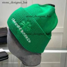 Chromees Hearts Beanie Skull Hats Chrome Wool and White fox Hat Warm Fashion Simple and Generous High-end Atmosphere Luxury Hats Cross Hats Chromees Hearts 3454