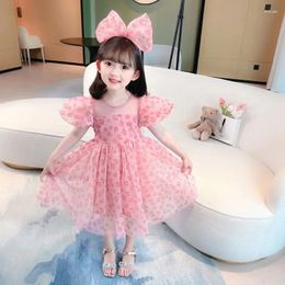 Girl Dresses 2-9 Years Baby Girls Dress Cute Puff Sleeve Elegant Princess For Flower Christmas Birthday Party Kids Clothes