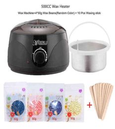 NXY Epilator Electric Wax Melt Heater Machine Set 2 Bags Bean 10 Wood Stickers Hair Removal Paraffin Warmer Kit 06216534338