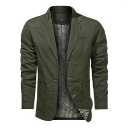 Men's Jackets Mens Simple Jacket Botton Fashion Military Tactical Cardigan Suit Top Quality Oversized Straight Male Clothing
