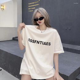 Women's T Shirts Summer Mid-length Short-sleeved Solid Colour Simple Round Neck Cotton Casual Loose T-shirts