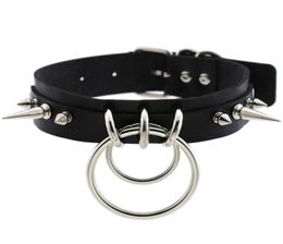 KMVEXO Punk Spike Metal Collar Girls Leather Harness Choker Necklace for Women Party Club Chockers Gothic Jewelry Harajuku 20196571070